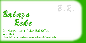 balazs reke business card